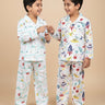 Kids Pajama Set Combo of 2 - City Drive & Tour to the Space - 0 - 6 Months Baby Pyjamas Set