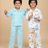 Kids Pajama Set Combo of 2 - Dino Trip & Hello Bear - 0 - 6 Months Baby Pyjamas Set