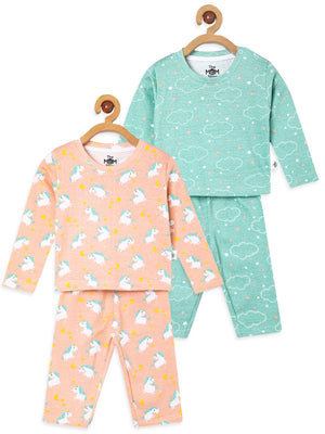 Kids Pajama Set Combo of 2-On Clound Mine & Dreamy Unicorn