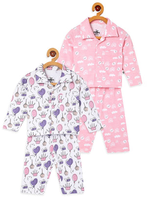 Kids Pajama Set Combo of 2-Princess Party & Cutey Bunny