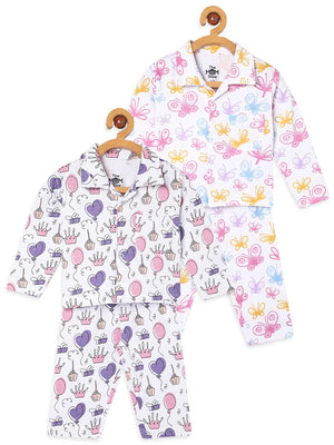 Kids Pajama Set Combo of 2-Princess Party & Spring Wings