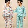 Kids Pajama Set Combo of 2 - Ready To Skate & Mighty Fighter - 0 - 6 Months Baby Pyjamas Set