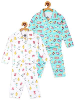 Kids Pajama Set Combo of 2-Robo Club & Mighty Fighter