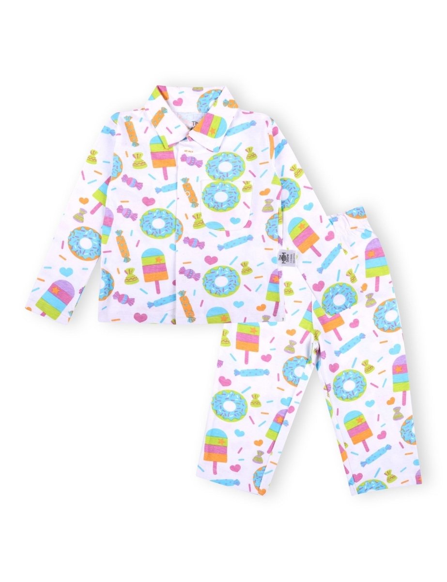 Kids Pajama Set Combo of 2 - Sweet Tooth & Pajama Party - TPS2-SWTPP-0-6