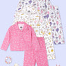 Kids Pajama Set Combo of 3-Princess Party, Pink-A-Boo & Fairy Princess