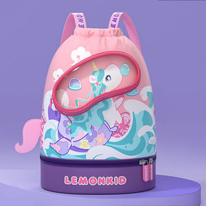 Kids, Pink Uni waterproof swimming bag/ Beach Bag - Little Surprise BoxKids, Pink Uni waterproof swimming bag/ Beach Bag