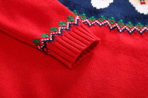 Kids Red & Navy HOHO Cardigan Sweater Round Neck - 2 - 3 Years Winter Wear