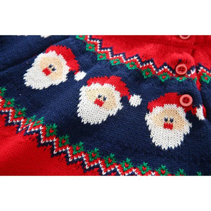 Kids Red & Navy HOHO Cardigan Sweater Round Neck - 2 - 3 Years Winter Wear