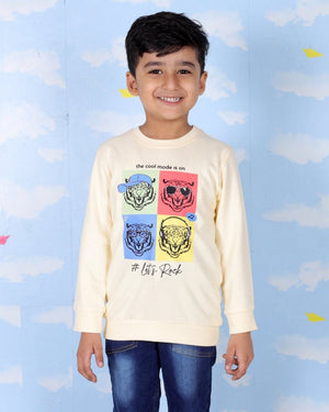 Kids Sweatshirt Combo of 3-Cool Dino Rawr-Lets Rock-Dream Believe Achieve - KWW3-AN-CLRD-0-6