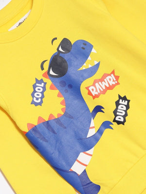 Kids Sweatshirt Combo of 3-Cool Dino Rawr-Lets Rock-Dream Believe Achieve - KWW3-AN-CLRD-0-6