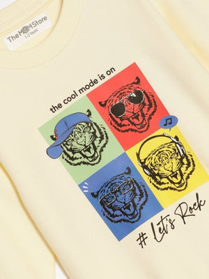 Kids Sweatshirt Combo of 3-Cool Dino Rawr-Lets Rock-Dream Believe Achieve - KWW3-AN-CLRD-0-6
