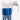 Little Surprise Box White & Blue Stripes Kids Swimsuit with attached Swim Floats +tie up cap in UPF 50+ - LSB-SW-WHTBLUSTRPFLOAT110