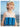 Kids Swimsuit with Swim Floats and UPF 50+ Cap - White & Blue Stripes Surprise Box - Kids Swimwear