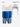 Kids Swimsuit with Swim Floats and UPF 50+ Cap - White & Blue Stripes Surprise Box - Kids Swimwear