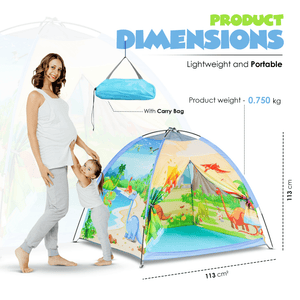 Kids Tent House | Happy Bear Play Tent for Indoor & Outdoor Fun | Dino - HBM_Tent_Dino