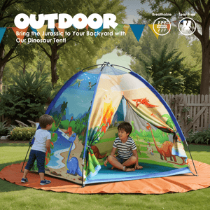 Kids Tent House | Happy Bear Play Tent for Indoor & Outdoor Fun | Dino - HBM_Tent_Dino