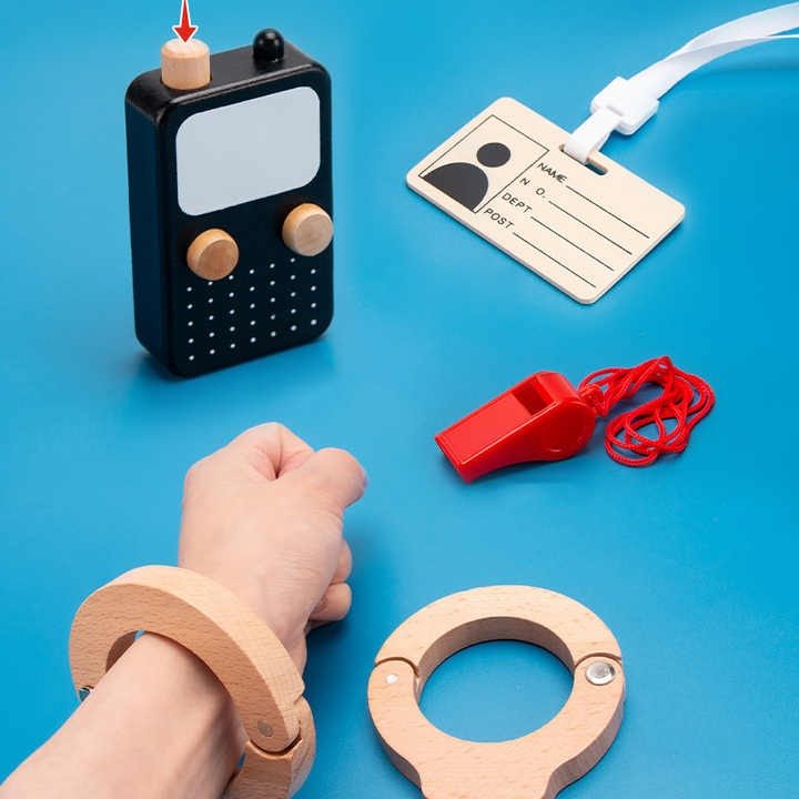 Kids Traffic Police Costume - Dress Up Set for Pretend Play - Wudly