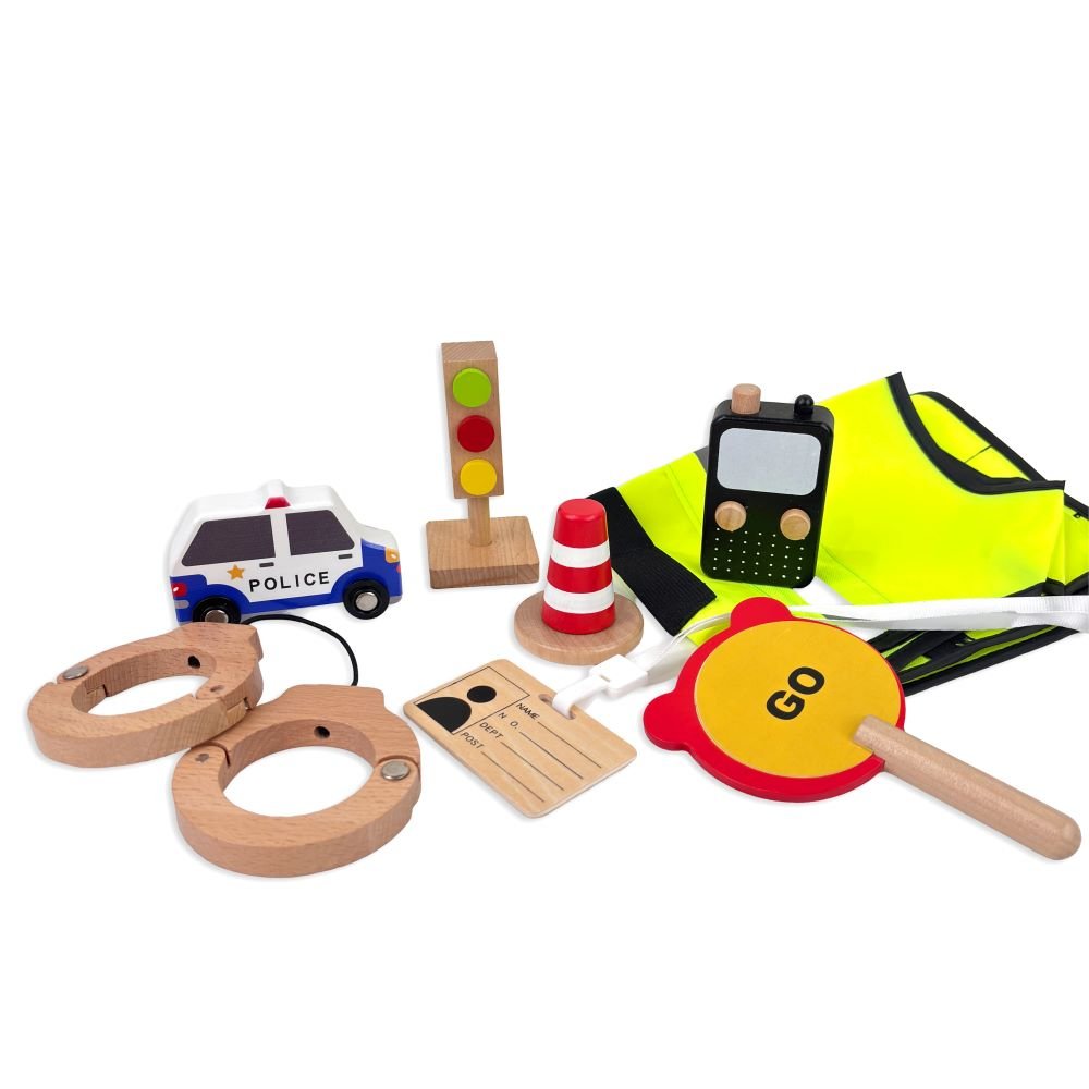 Kids Traffic Police Costume - Dress Up Set for Pretend Play - Wudly - Pretend & Play Toys