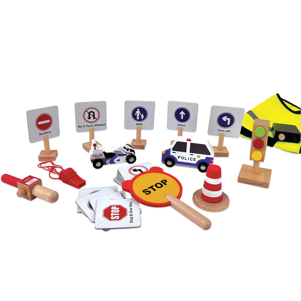 Kids Traffic Police Costume - Dress Up Set for Pretend Play - Wudly - Pretend & Play Toys