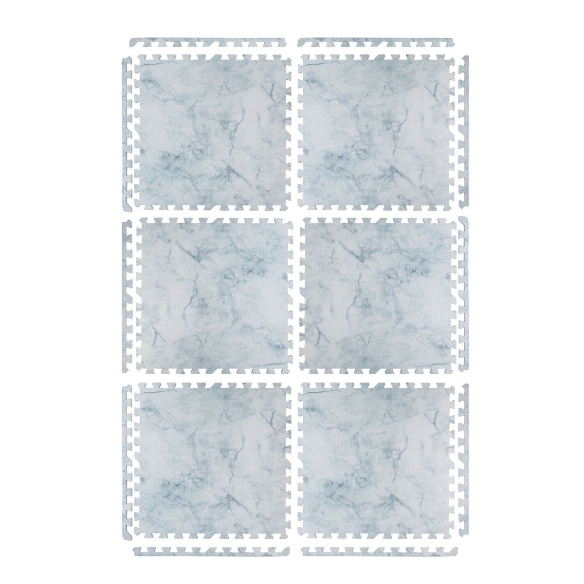 Kind and Me Aqua Blue Set in White Playmat- Marble - MA-WH-BL