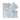 Kind and Me Aqua Blue Set in White Playmat- Marble - MA-WH-BL