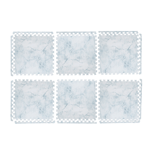 Kind and Me Aqua Blue Set in White Playmat- Marble - MA-WH-BL
