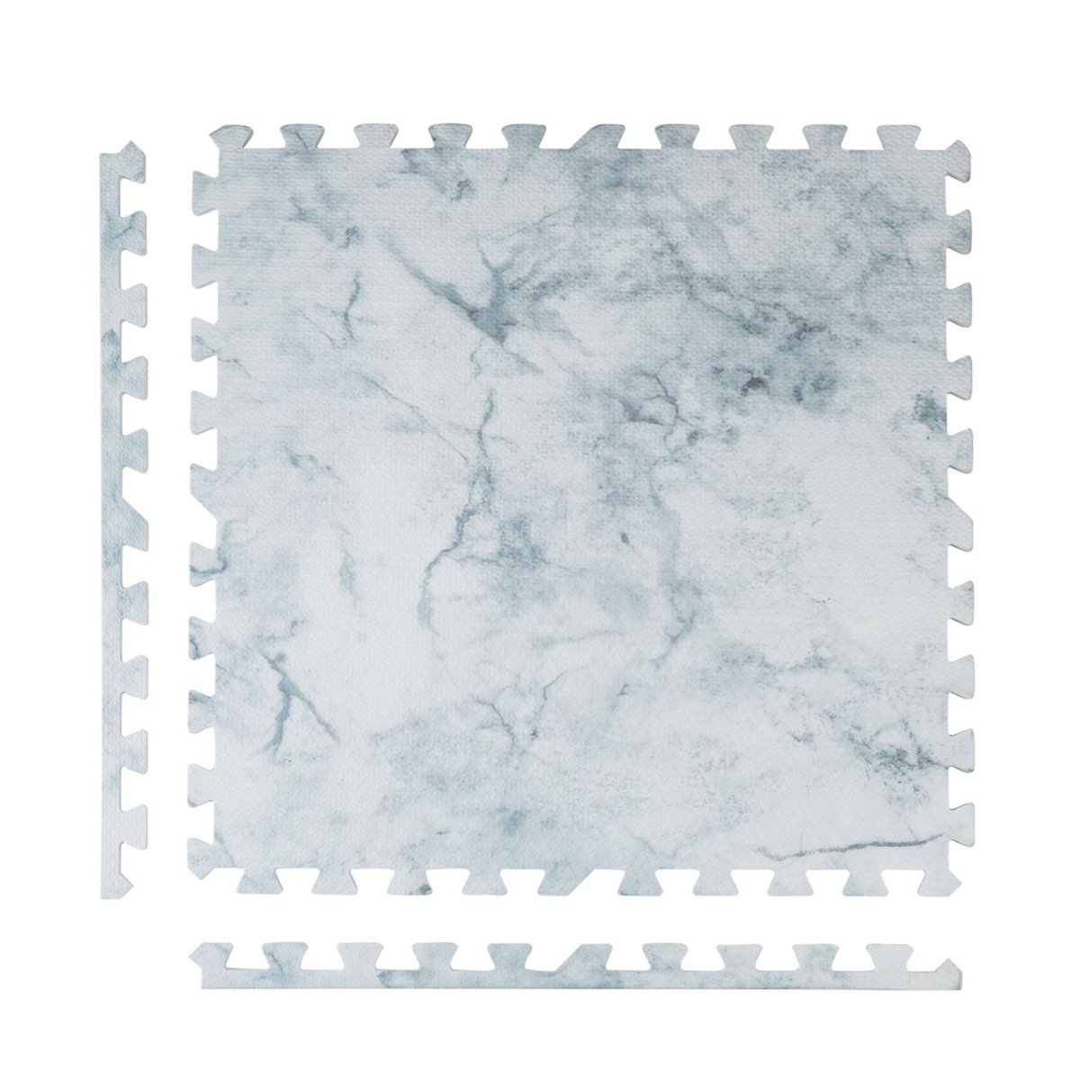 Kind and Me Aqua Blue Set in White Playmat- Marble - MA-WH-BL