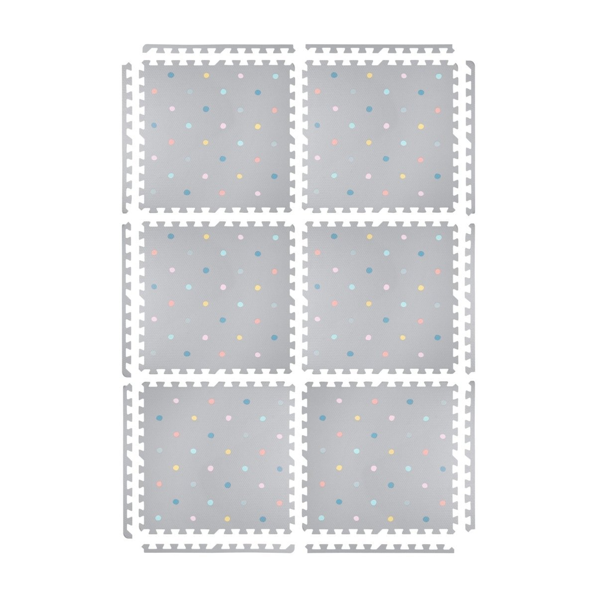 Kind and Me Coloured Polka Set in Grey Playmat- Dotty - PO-GR-MU
