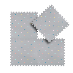 Kind and Me Coloured Polka Set in Grey Playmat- Dotty - PO-GR-MU