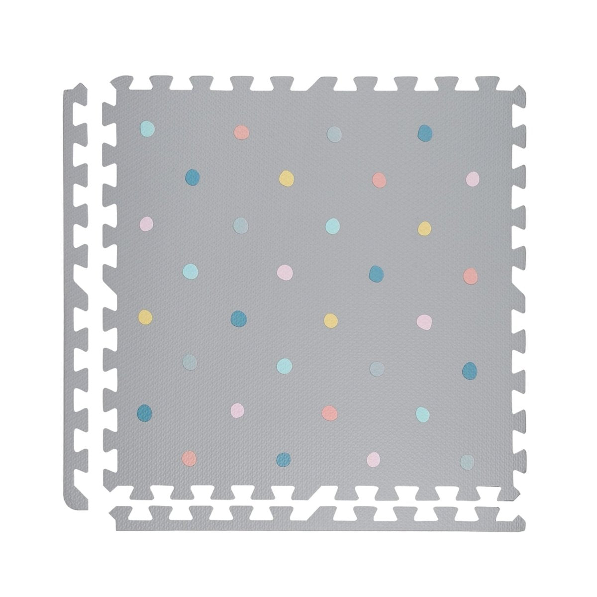 Kind and Me Coloured Polka Set in Grey Playmat- Dotty - PO-GR-MU