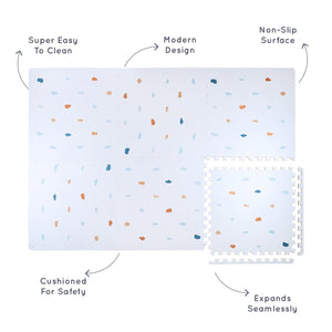 Kind and Me Coloured Terrazzo Set in Powder Blue Playmat- Terrazzo - TE-WH-MU