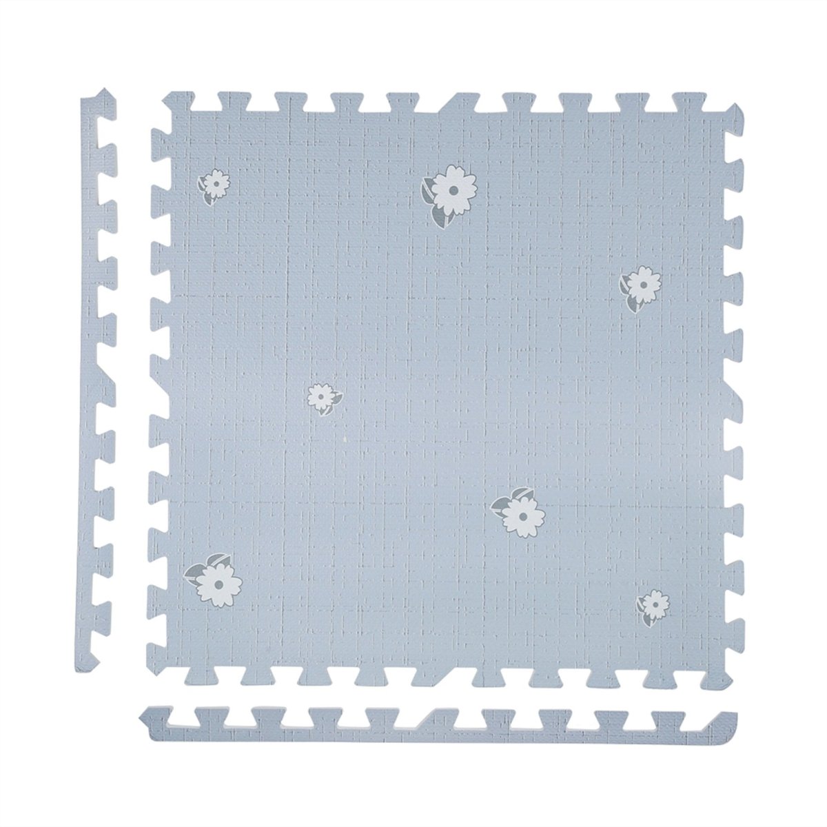 Kind and Me Ditsy Flowers Set in Slate Playmat- Bloom - FL-BL-WH