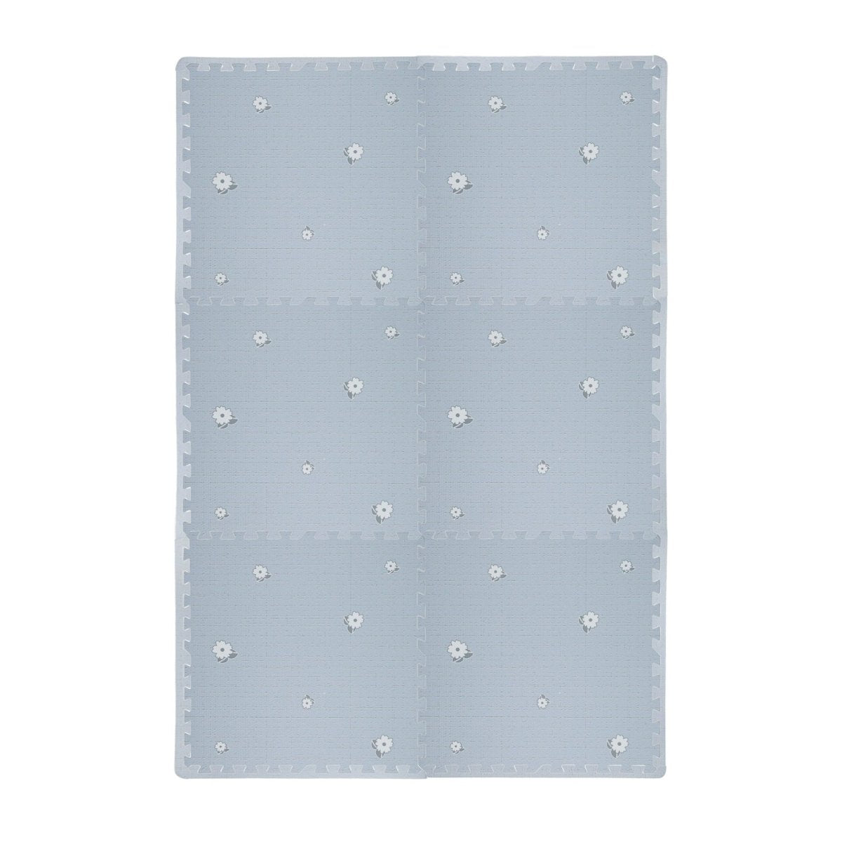 Kind and Me Ditsy Flowers Set in Slate Playmat- Bloom - FL-BL-WH