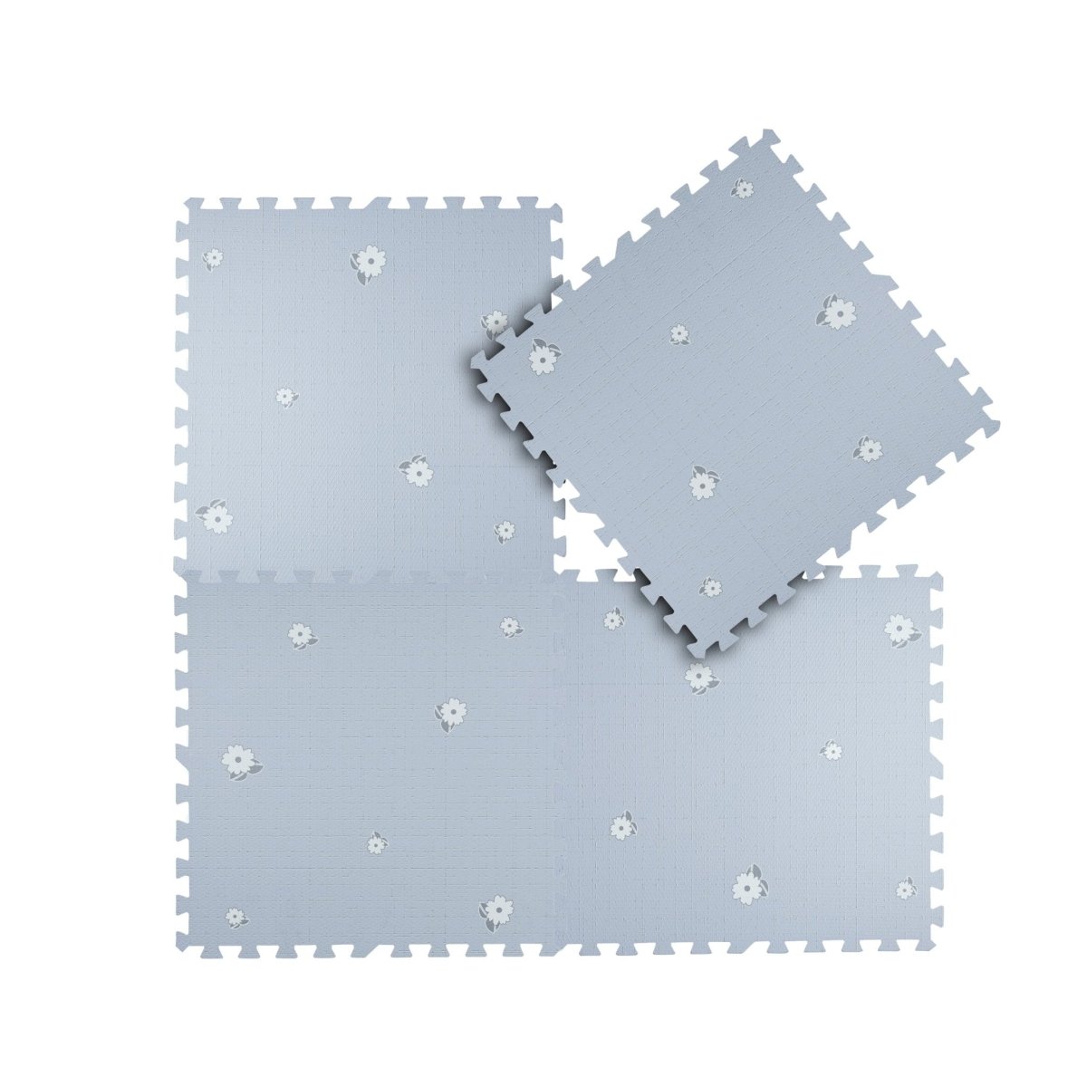 Kind and Me Ditsy Flowers Set in Slate Playmat- Bloom - FL-BL-WH