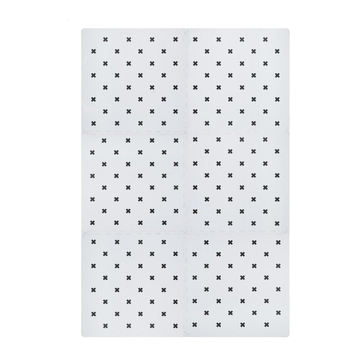 Kind And Me Scandinavian Black Cross Set in White Playmat (Set of 6) - CR-WH-GR
