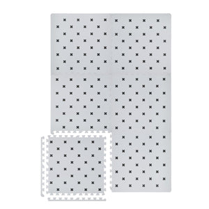 Kind And Me Scandinavian Black Cross Set in White Playmat (Set of 6) - CR-WH-GR