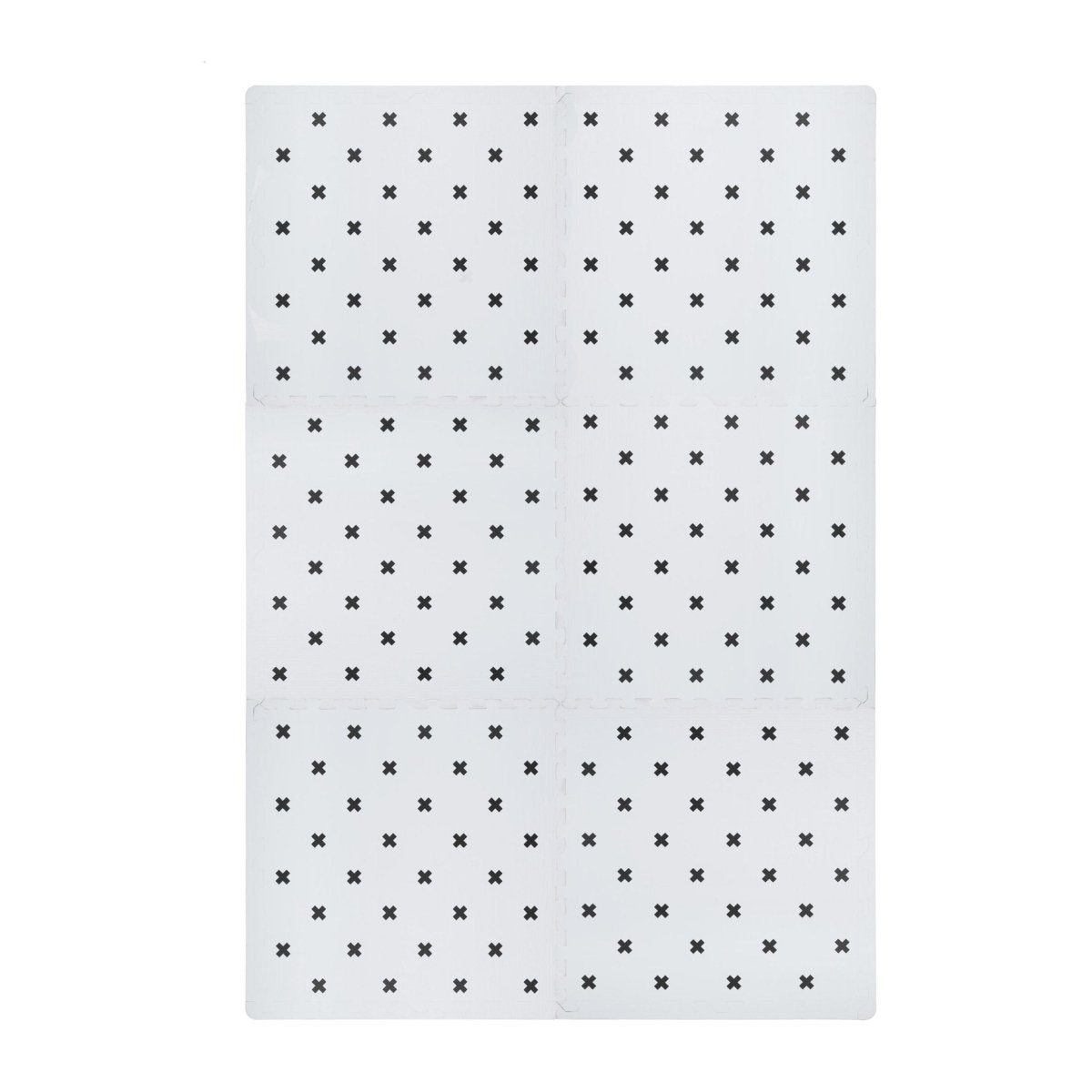 Kind And Me Scandinavian Black Cross Set in White Playmat (Set of 6) - CR-WH-GR