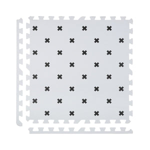 Kind And Me Scandinavian Black Cross Set in White Playmat (Set of 6) - CR-WH-GR