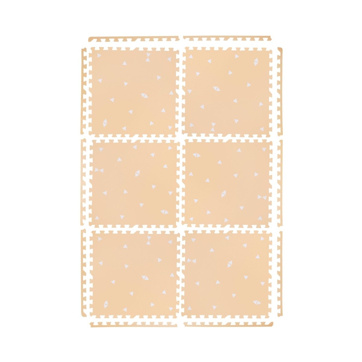 Kind and Me White Triangles Set in Peach Playmat- Triangles - TR-OA-WH