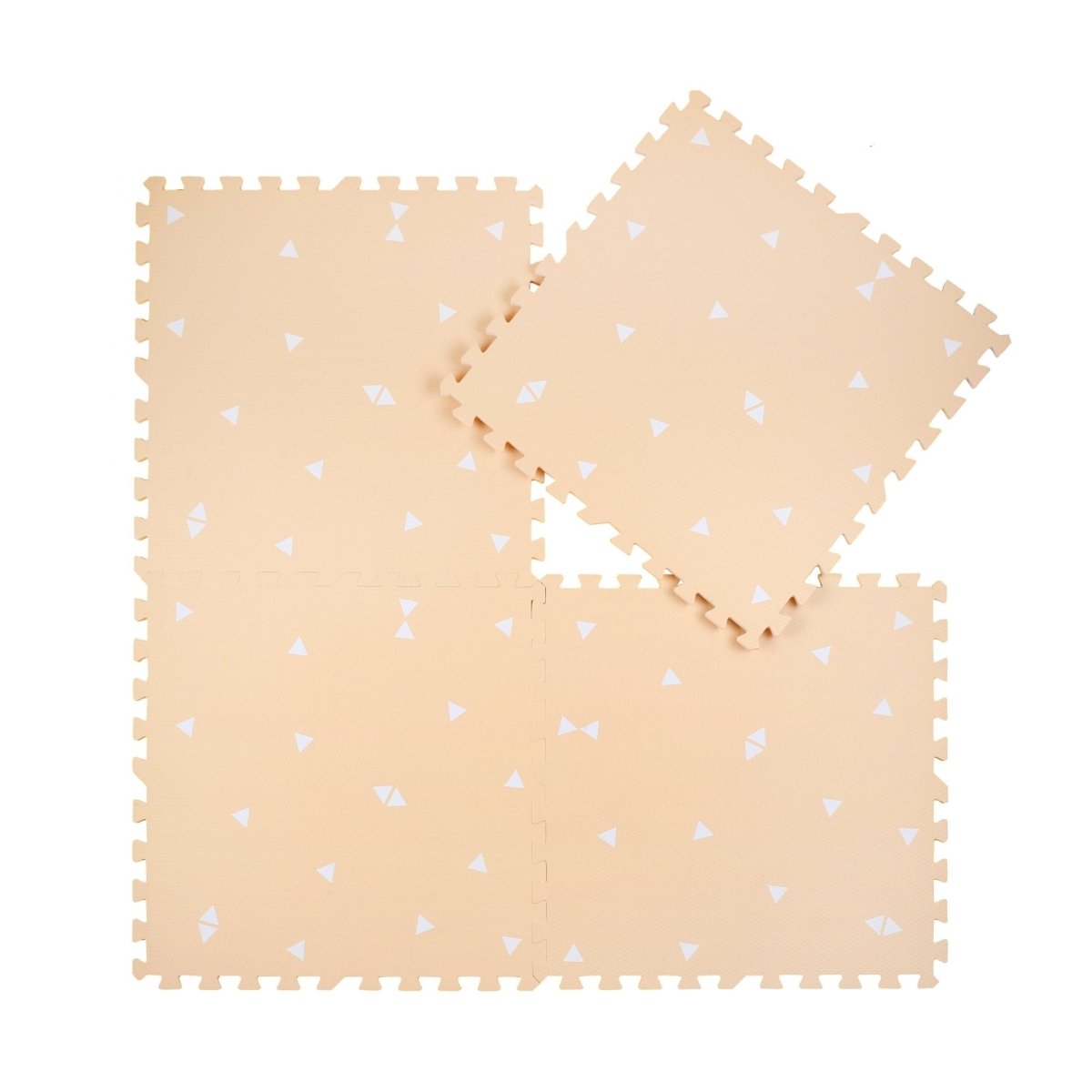 Kind and Me White Triangles Set in Peach Playmat- Triangles - TR-OA-WH