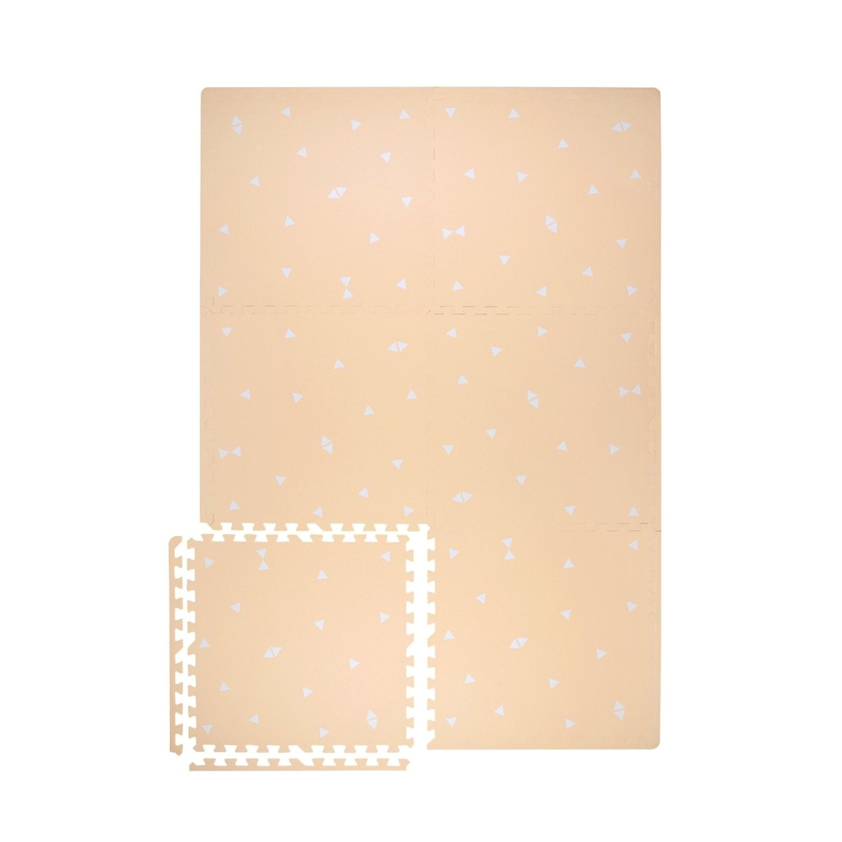 Kind and Me White Triangles Set in Peach Playmat- Triangles - TR-OA-WH
