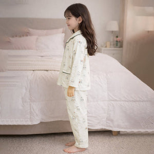 Kittens holding Heart Soft Winter Nightsuit for kids - 4 - 5 Years Nightsuits