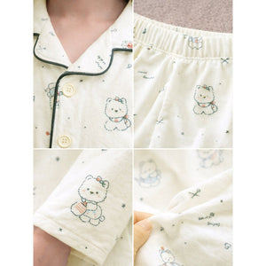 Kittens holding Heart Soft Winter Nightsuit for kids - 4 - 5 Years Nightsuits