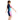 Knee Length Dive Navy Mermaid Color Block Printed Kids Swimwear In Upf 50+ Fabric with Free Washbag - 3 - 4 Years Swim
