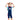 Knee Length Dive Navy Mermaid Color Block Printed Kids Swimwear In Upf 50+ Fabric with Free Washbag - 3 - 4 Years Swim