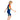 Knee Length Dive Navy & Orange Printed Kids Swimwear In Upf 50+ Fabric with Free Washbag - 3 - 4 Years Swim