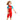 Knee Length Dive Red & Teal Green Printed Kids Swimwear In Upf 50+ Fabric with Free Washbag - 3 - 4 Years Swim