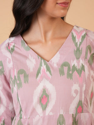 Kusum Maternity and Nursing Kurta Set With Dupatta - S Maternity Ethnic Set
