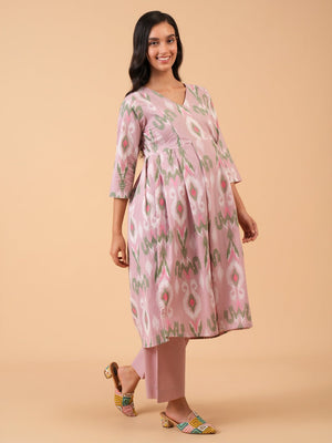 Kusum Maternity and Nursing Kurta Set With Dupatta - S Maternity Ethnic Set