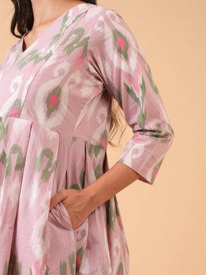 Kusum Maternity and Nursing Kurta Set With Dupatta - S Maternity Ethnic Set